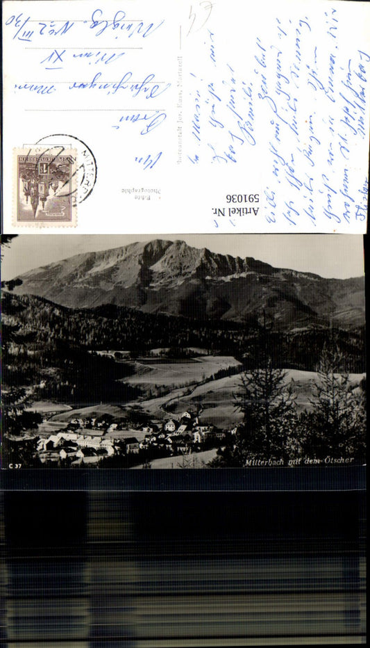 591036,Foto Ak Mitterbach am Erlaufsee m. d. Ötscher