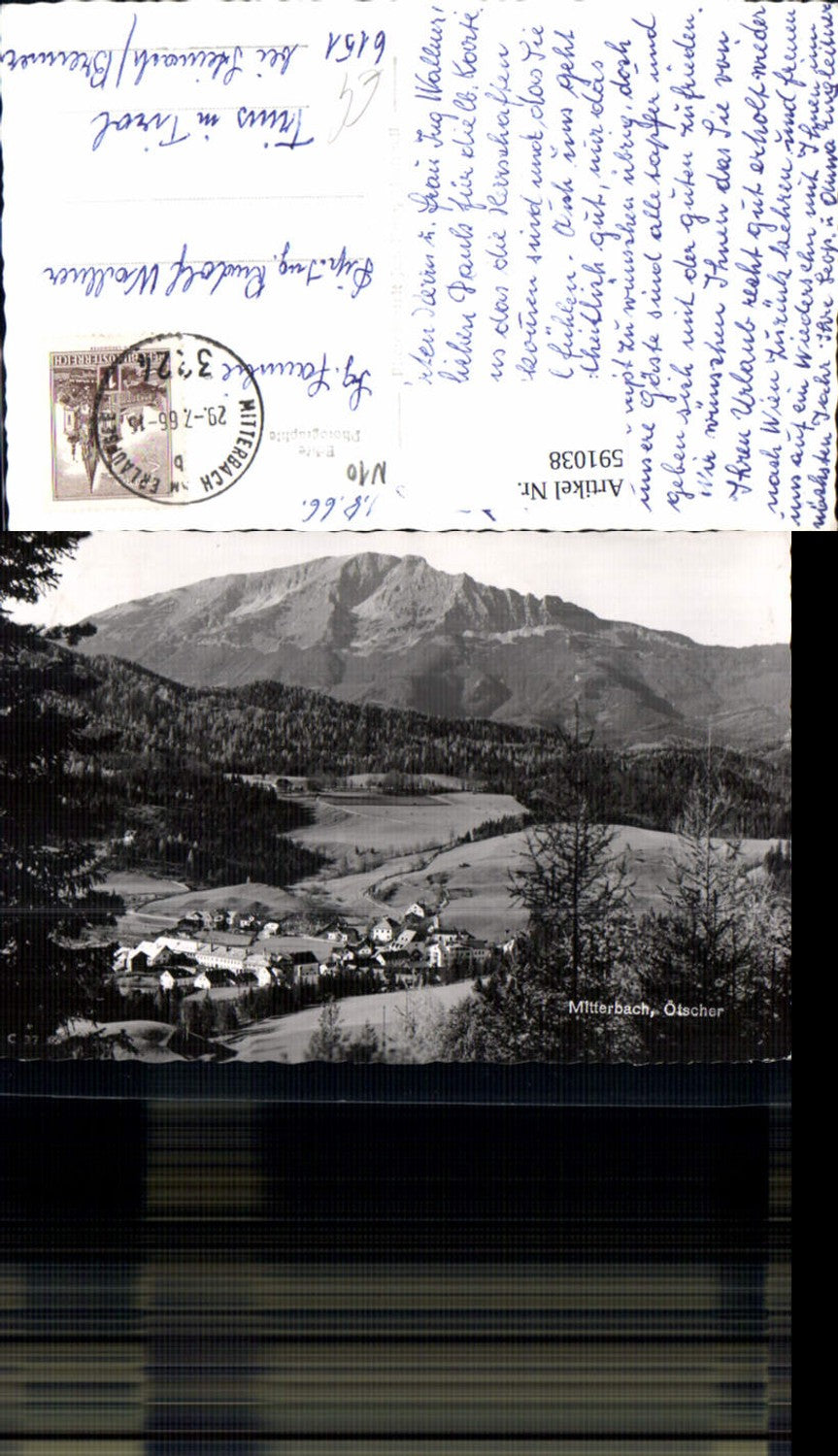 591038,Foto Ak Mitterbach am Erlaufsee m. Ötscher