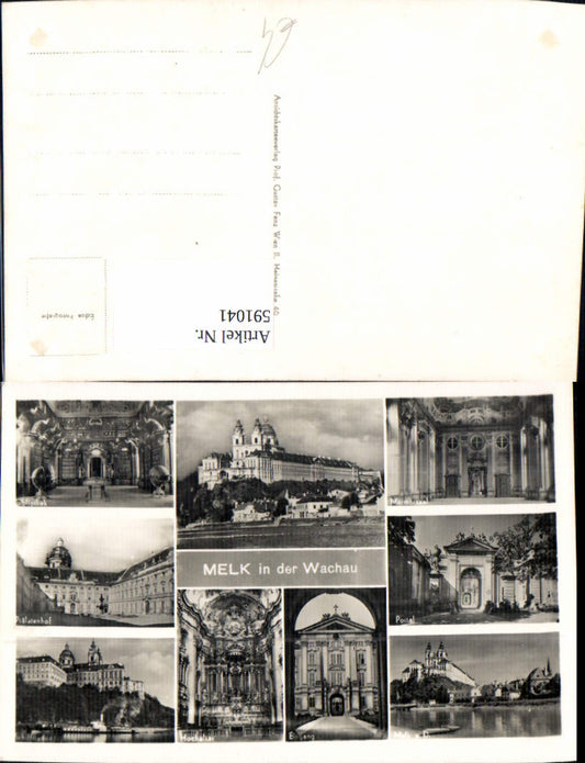 591041,Mehrbild Ak Melk i. d. Wachau Stift Bibliothek Marmorsaal Stift