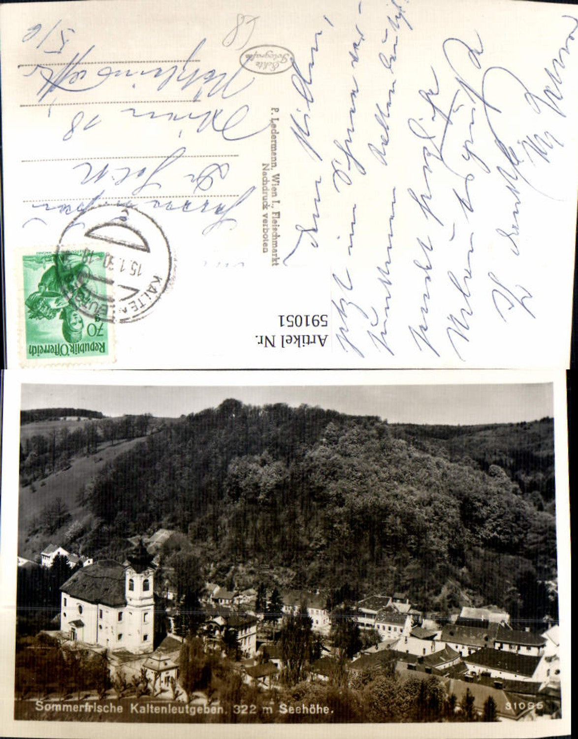 591051,Foto Ak Kaltenleutgeben Ansicht