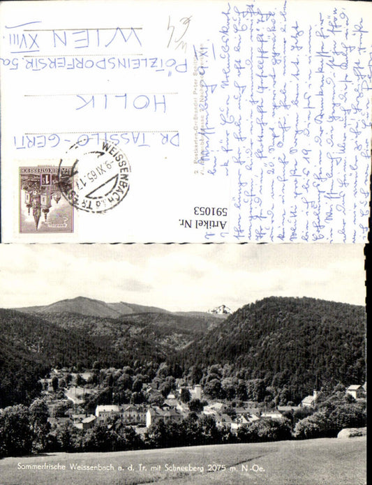 591053,Foto Ak Weissenbach an der Triesting m. Schneeberg