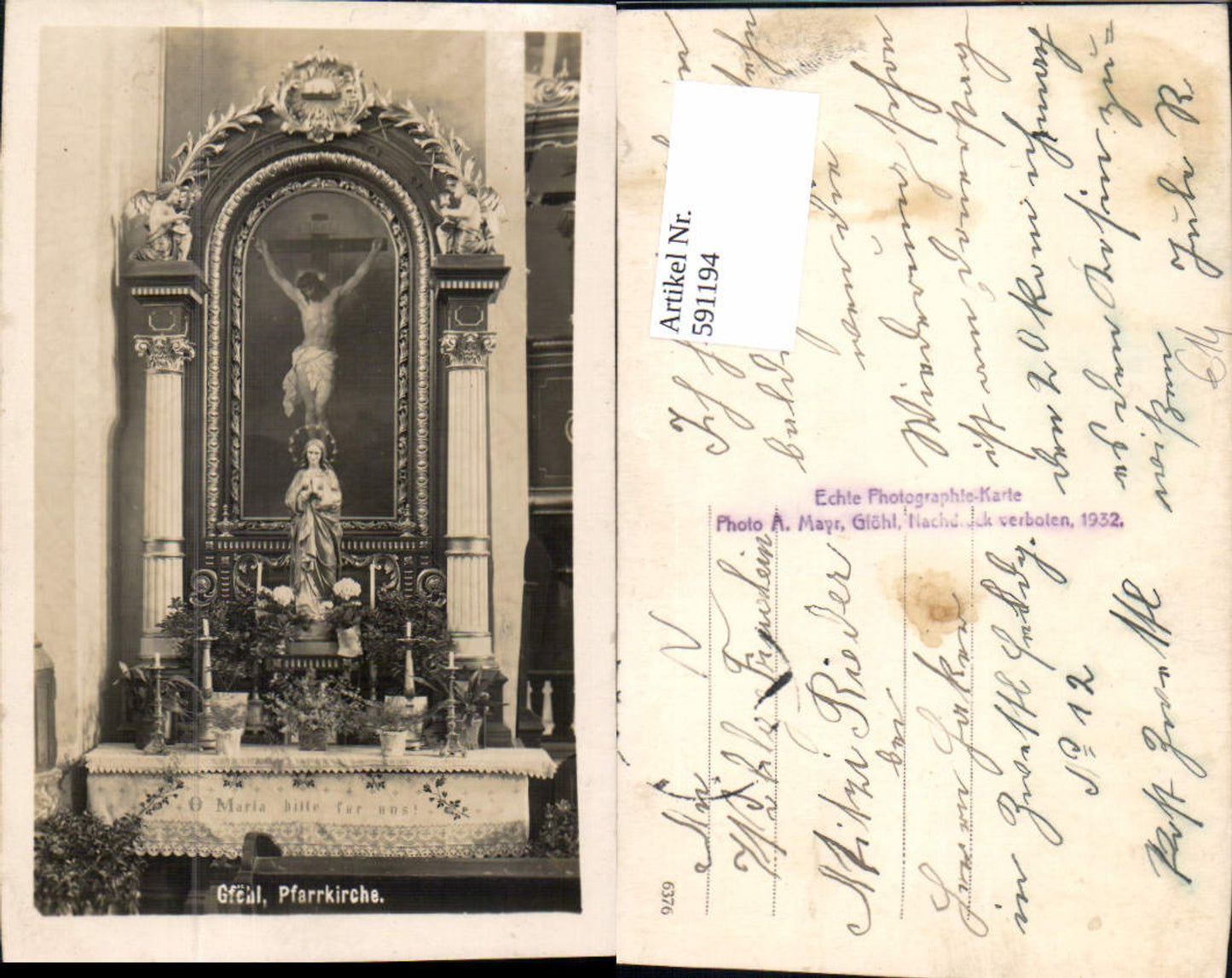 591194,Foto Ak Gföhl Pfarrkirche Innen Kirche