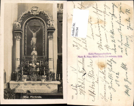 591194,Foto Ak Gföhl Pfarrkirche Innen Kirche