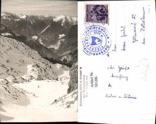 591206, Photo Ak Schneeberg Departure id Wurzengraben Puchberg am Schneeberg Winter sports Ski