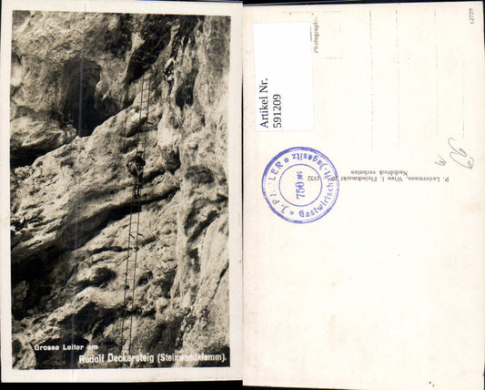 591209,Foto Ak Grosse Leiter a. Rudolf Deckersteig Steinwandklamm Weissenbach an der Triesting