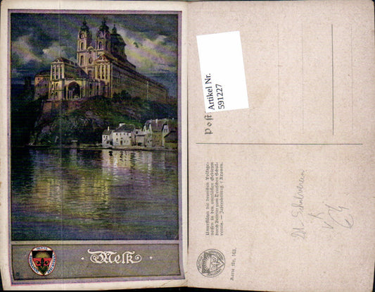 591227,Künstler Ak Melk a. d. Donau Stift pub Deutscher Schulverein 163