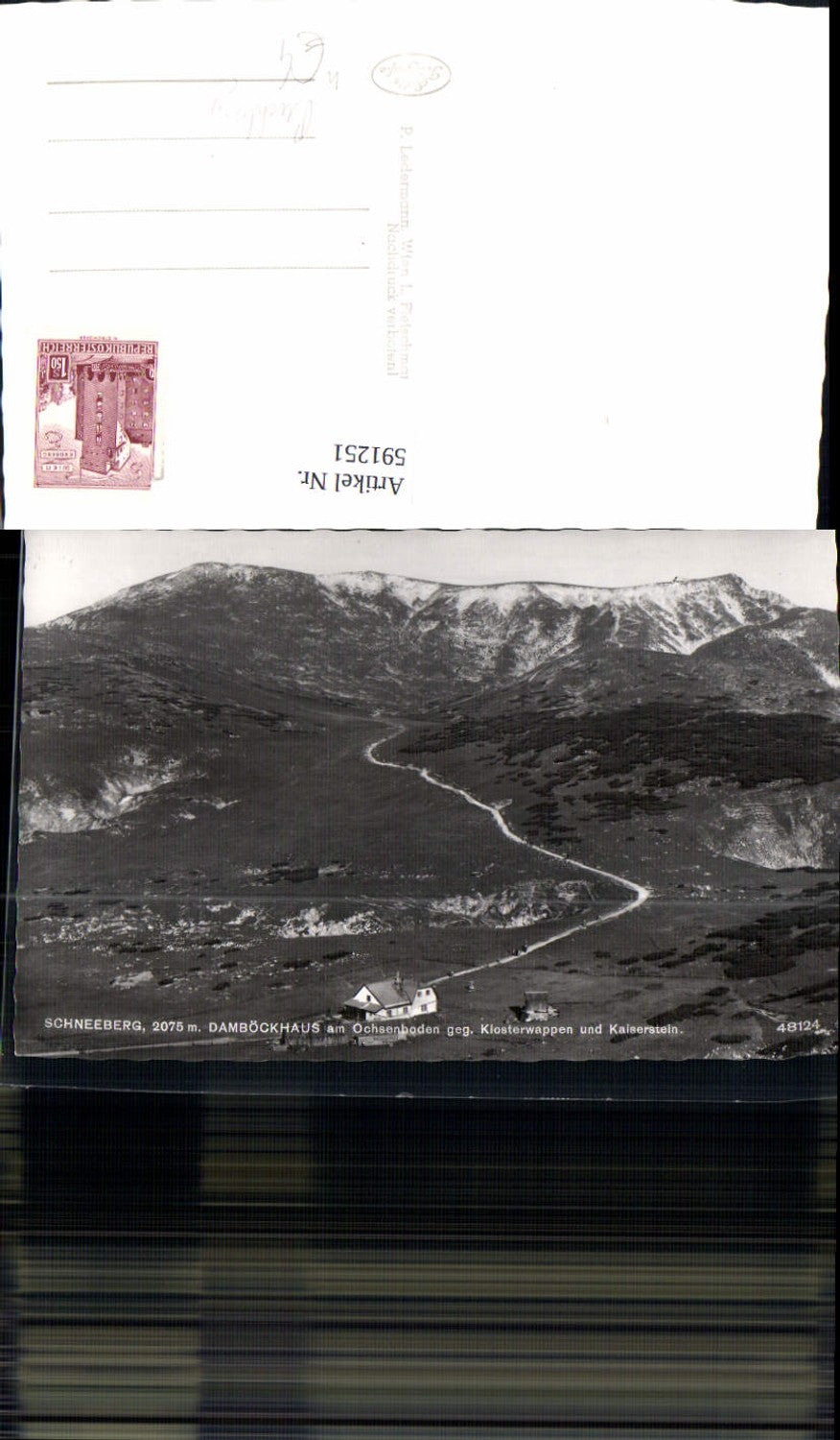591251,Foto Ak Puchberg am Schneeberg Schneeberg Damböckhaus a. Ochsenboden geg. Klosterwappen u. Kaiserstein