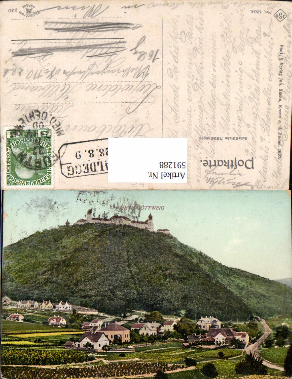 591288,Furth bei Göttweig Ansicht m. Stift