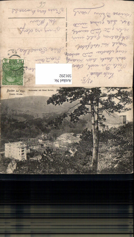 591292,Baden b. Wien Helenental m. Hotel Sacher
