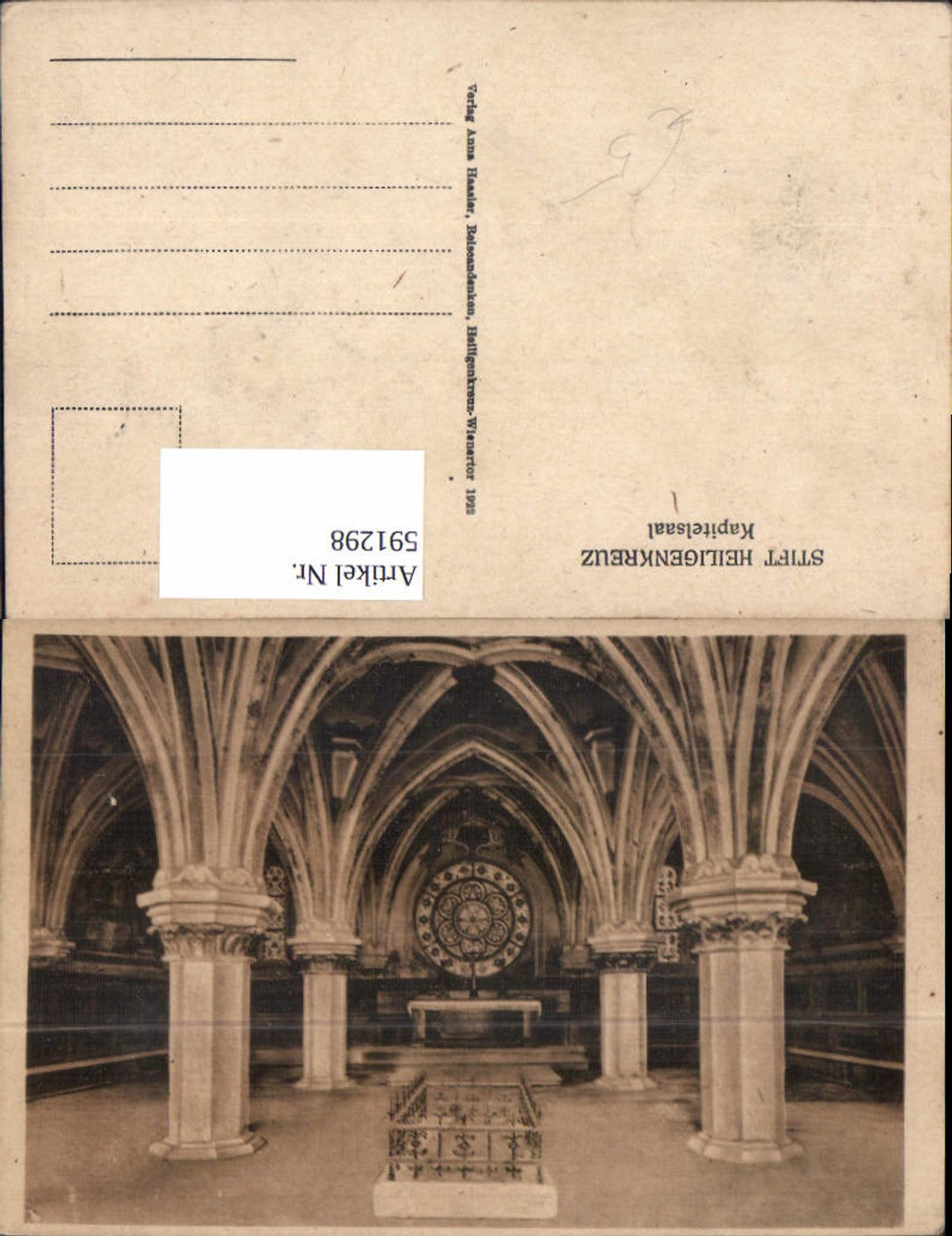 591298,Heiligenkreuz Stift Heiligenkreuz Kapitelsaal