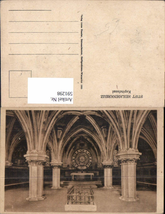 591298,Heiligenkreuz Stift Heiligenkreuz Kapitelsaal
