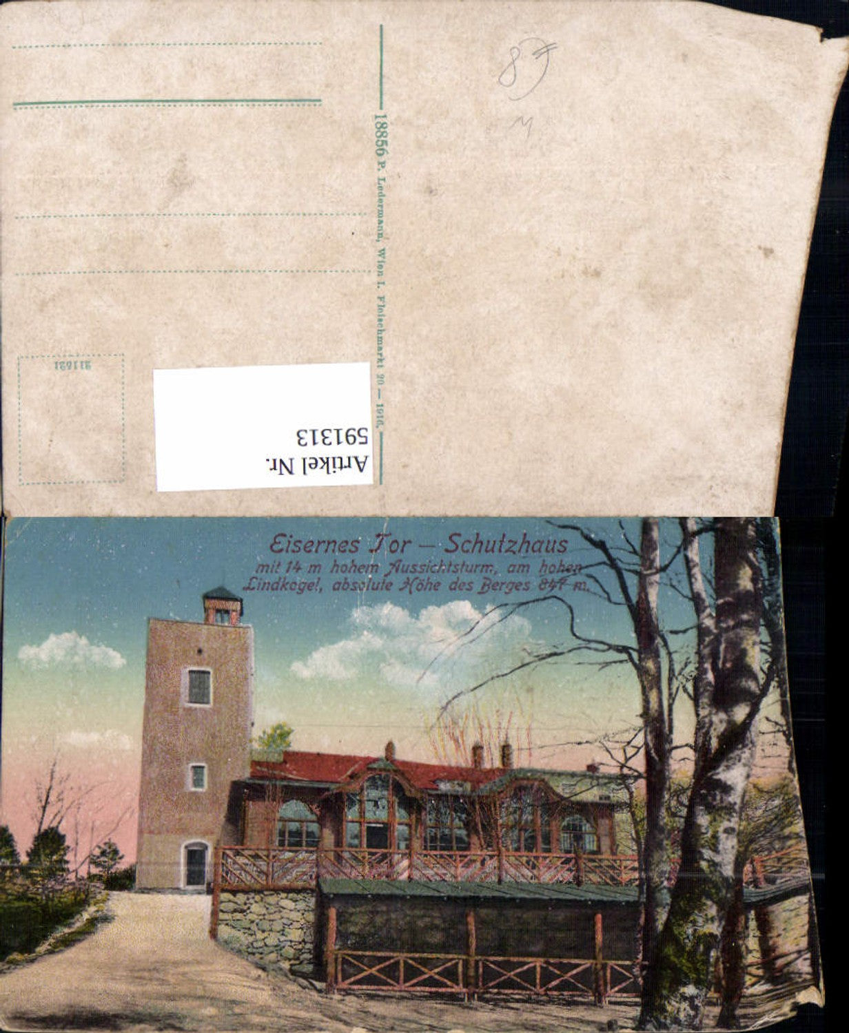 591313,Eisernes Tor Schutzhaus Aussichtsturm Lindkogel Alland