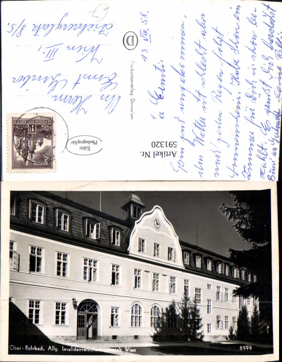 591320,Foto Ak Oberrohrbach Ansicht Invalidenversicherungsanstalt Leobendorf