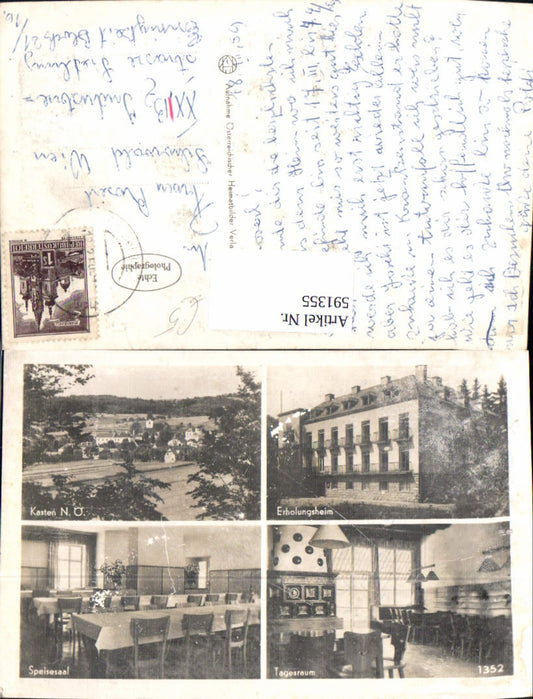 591355,Mehrbild Ak Kasten bei Böheimkirchen Erholungsheim Tagesraum