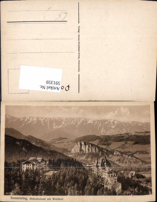 591359,Semmering Südbahnhotel m. Waldhof