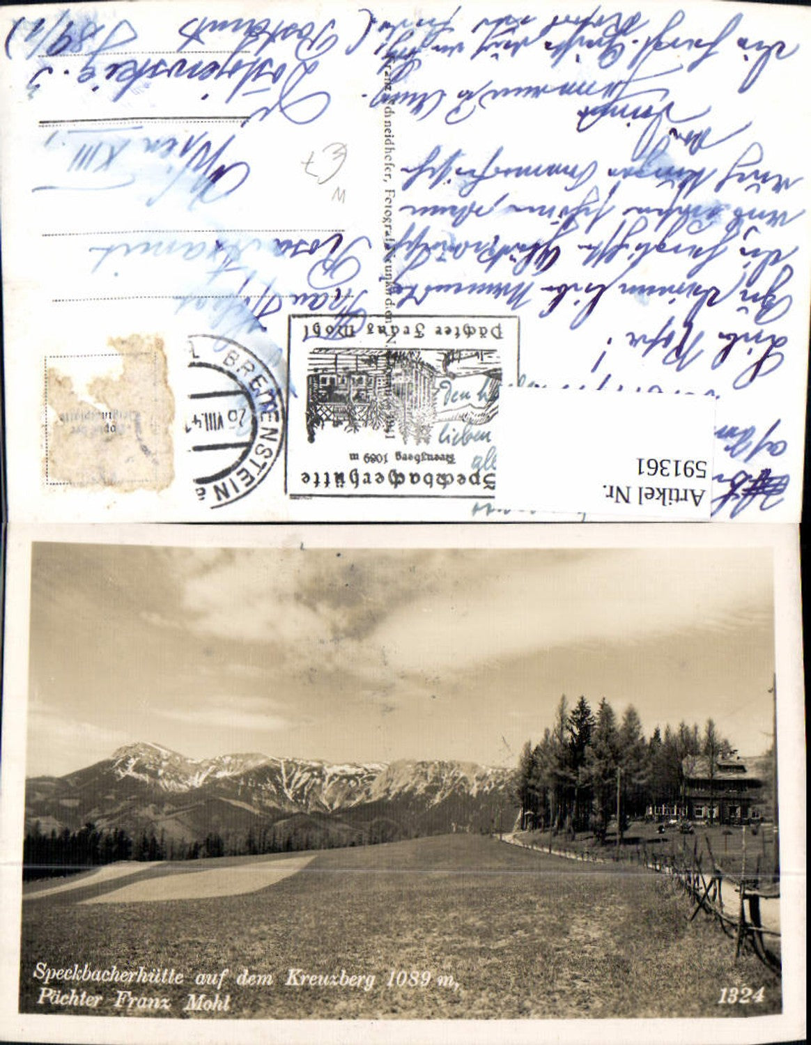 591361, Photo Ak Speckbacher Hütte ad Kreuzberg Breitenstein