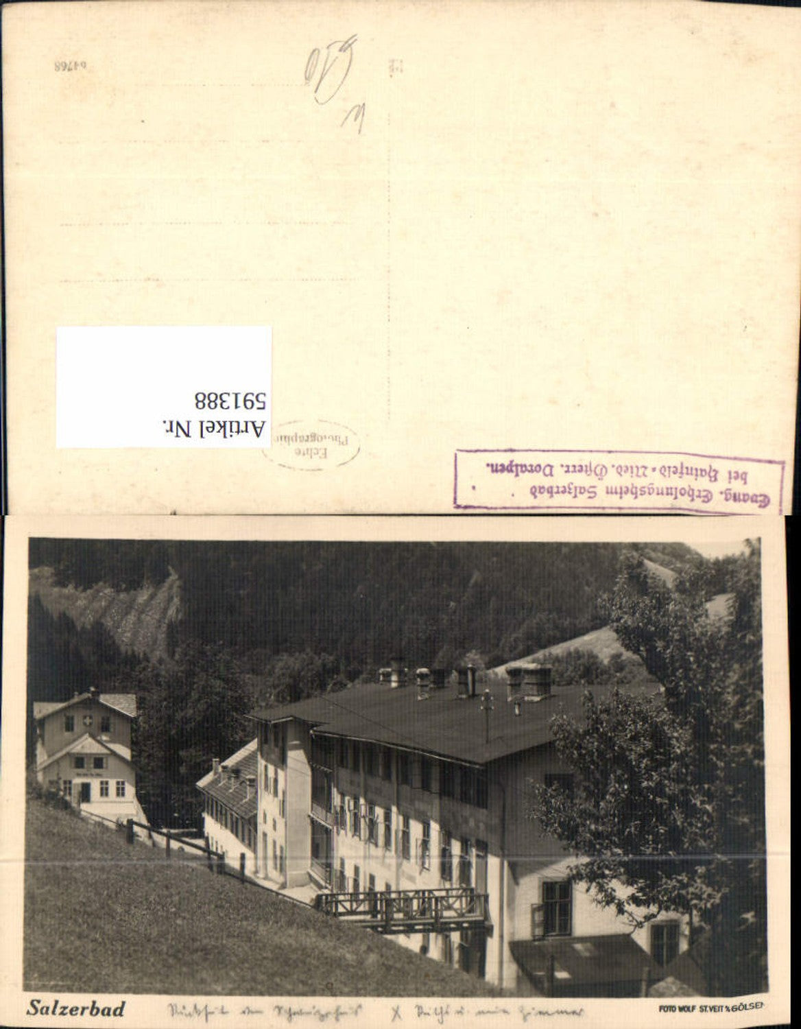 591388,Foto Ak Salzerbad Kleinzell Ansicht Erholungsheim