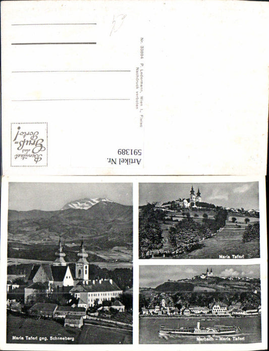 591389,Mehrbild Ak Maria Taferl geg. Schneeberg Marbach Schiff Dampfer