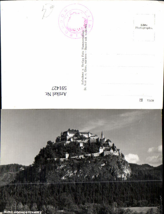 591427,Foto Ak Burg Hochosterwitz Sankt Georgen am Längsee