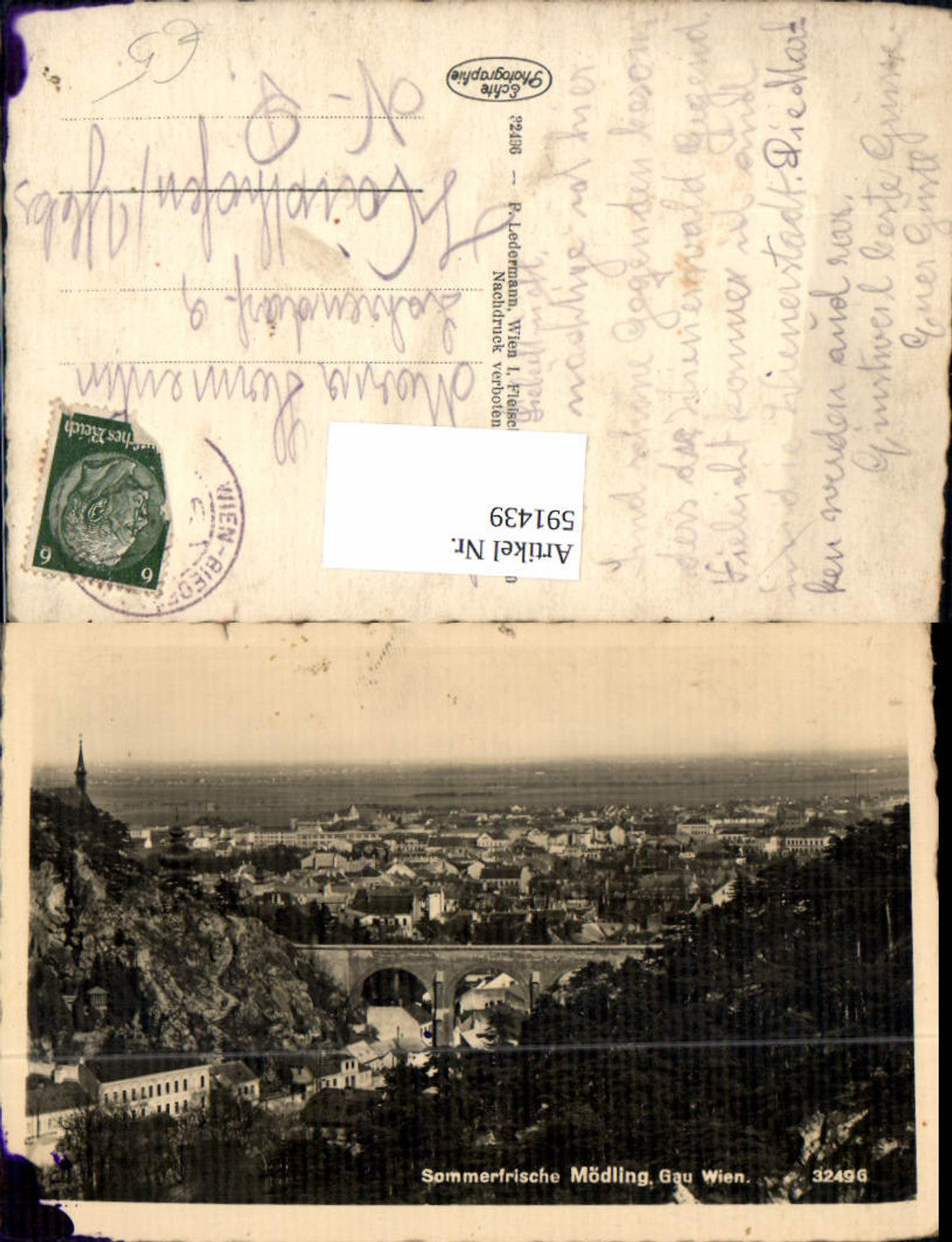 591439,Foto Ak Mödling Ansicht m. Viadukt