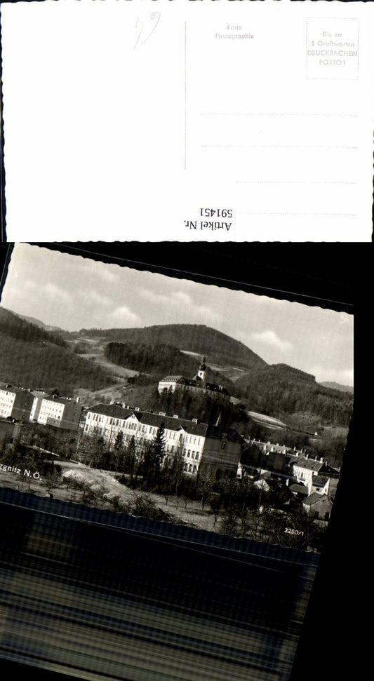 591451,Foto Ak Gloggnitz Ansicht m. Schloss