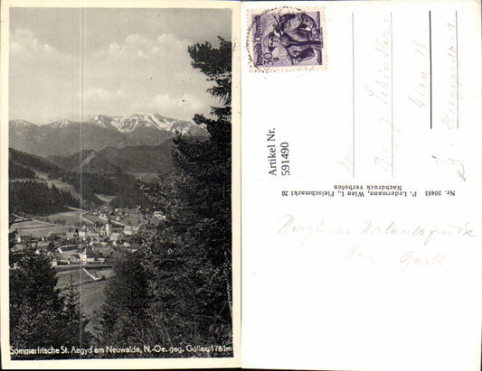 591490,Foto Ak St. Aegyd am Neuwalde geg. Göller