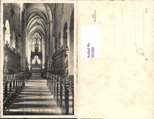 591502,Foto Ak Stift Heiligenkreuz Inneres d. Stiftskirche Kirche