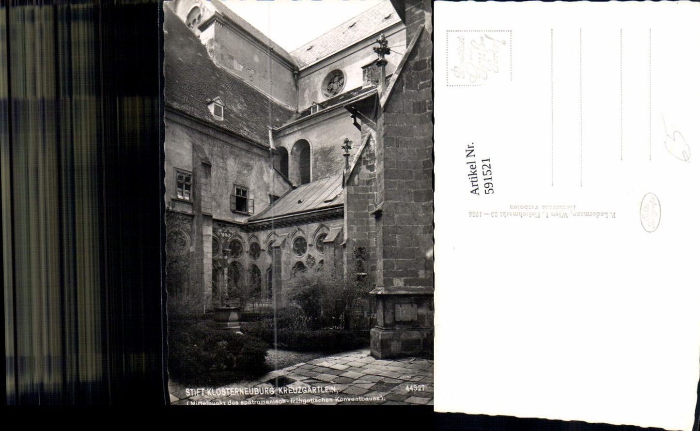 591521,Foto Ak Stift Klosterneuburg Kreuzgärtlein