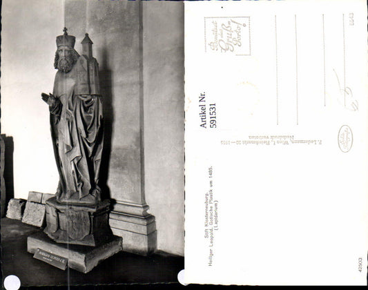 591531,Foto Ak Stift Klosterneuburg Heiliger Leopold Statue