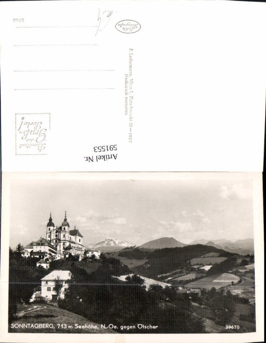 591553,Foto Ak Rosenau Wallfahrtskirche Sonntagberg geg. Ötscher