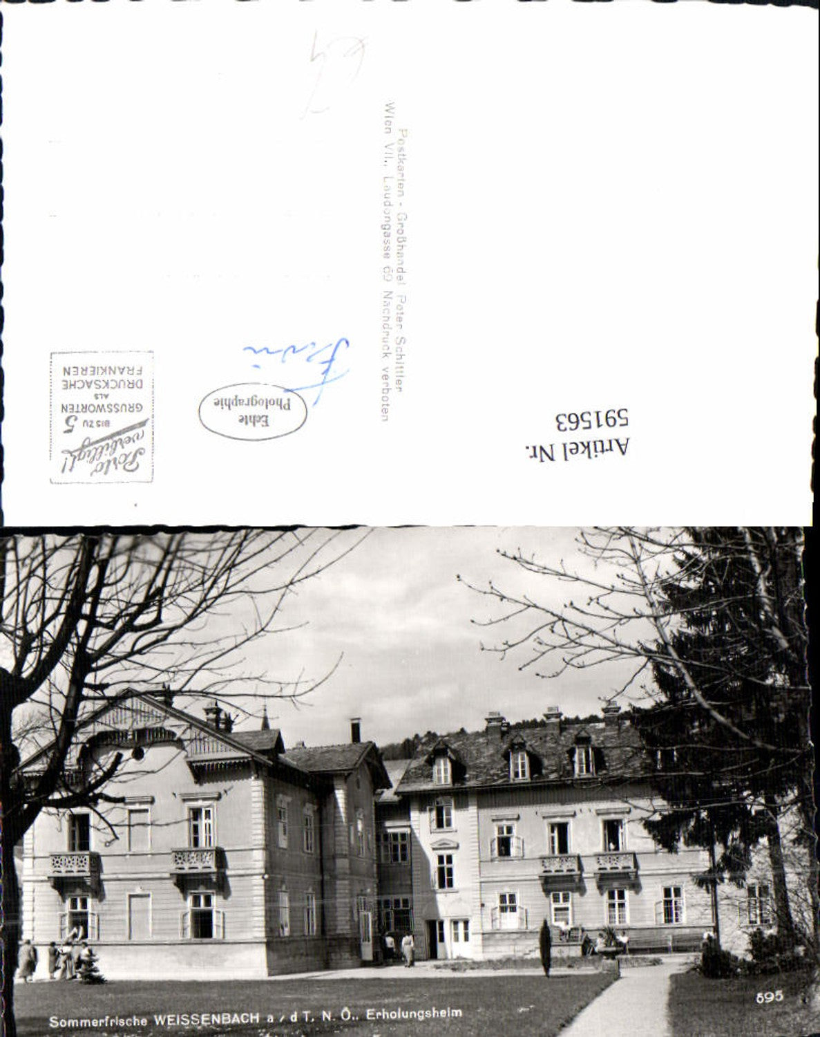 591563,Foto Ak Weissenbach an der Triesting Erholungsheim