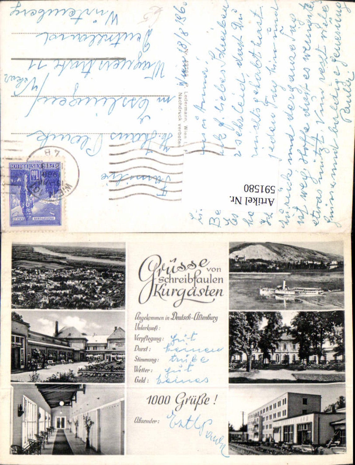 591580,Schreibfaul Bad Deutsch-Altenburg Schiff Dampfer