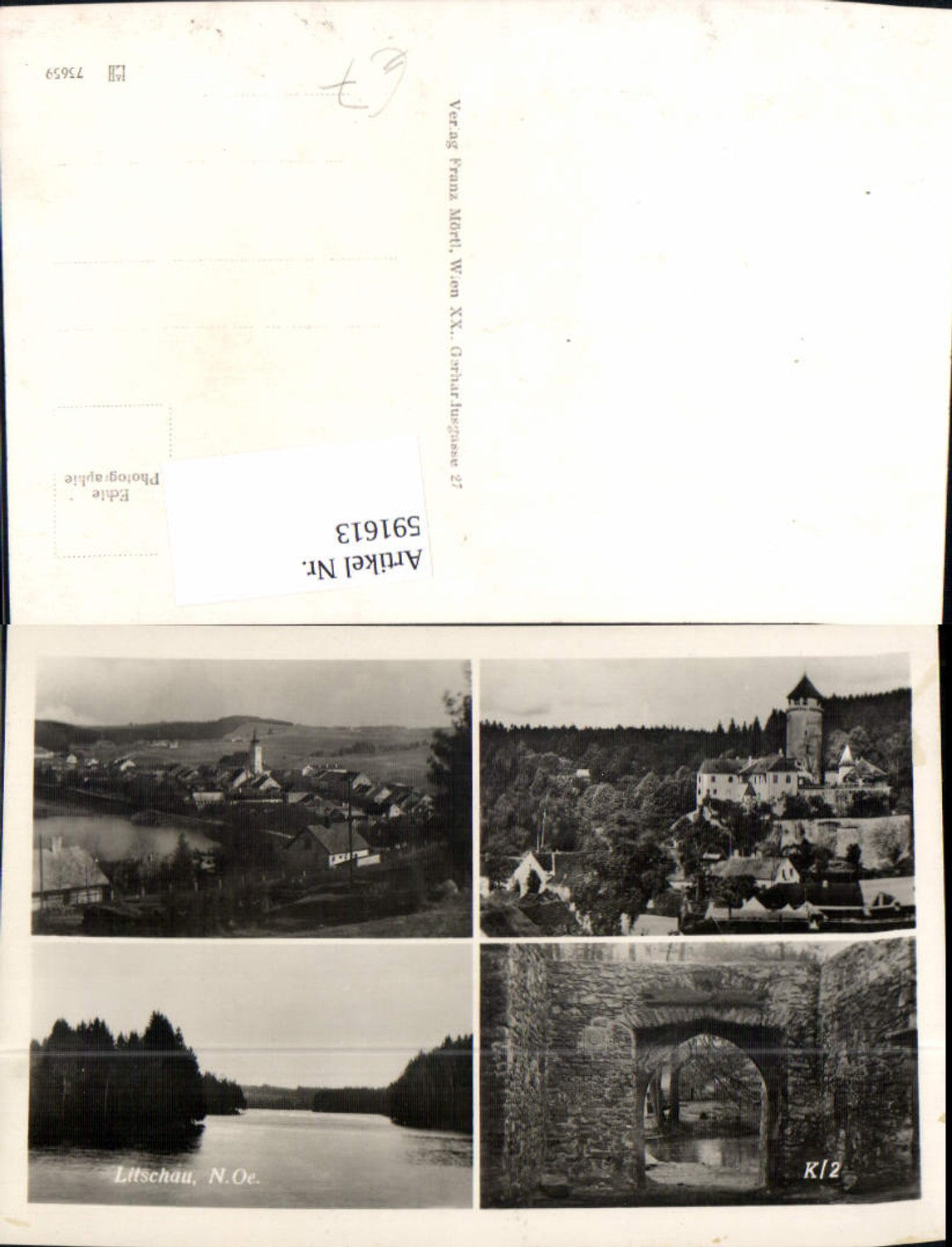 591613,Mehrbild Ak Litschau Hungerturm