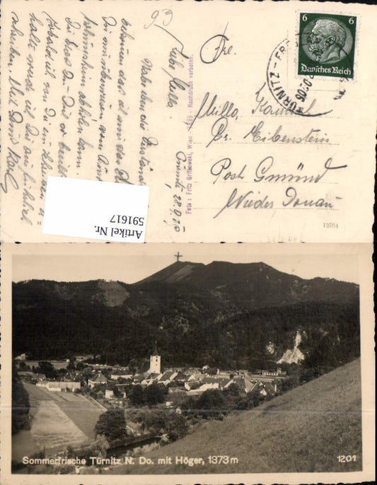 591617,Foto Ak Türnitz m. Höger Ansicht