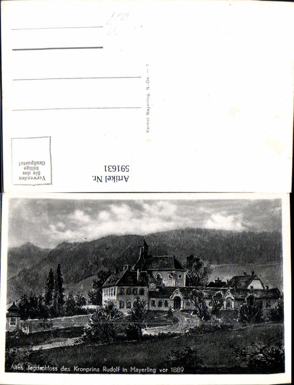 591631,Alland Altes Jagdschloss d. Kronprinz Rudolf Mayerling 1889 Adel Monarchie