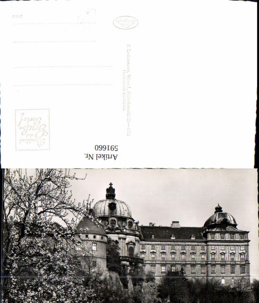 591660,Foto Ak Stift Klosterneuburg Blick v. Teichgarten geg. d. Kaisertrakt