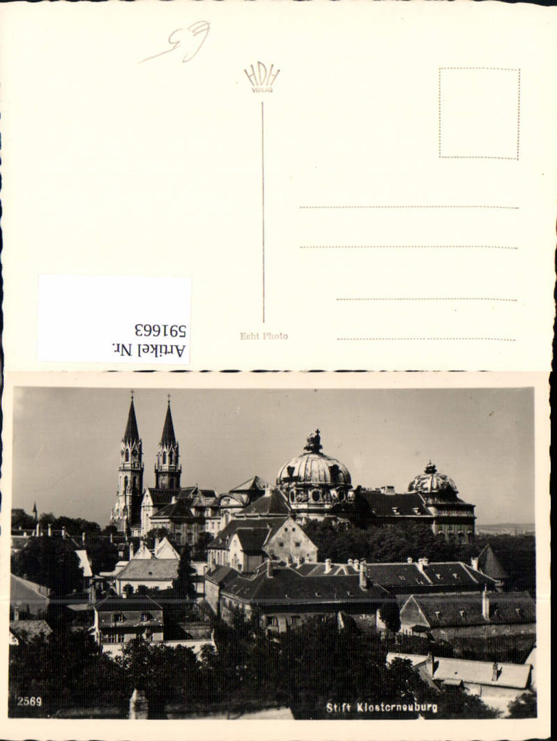 591663,Foto Ak Stift Klosterneuburg
