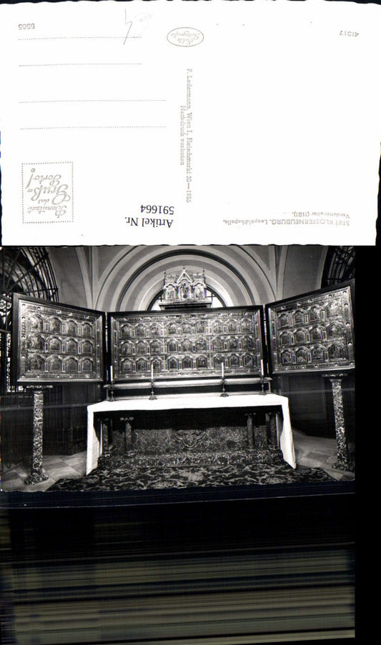 591664,Foto Ak Stift Klosterneuburg Leopoldikapelle Verduneraltar
