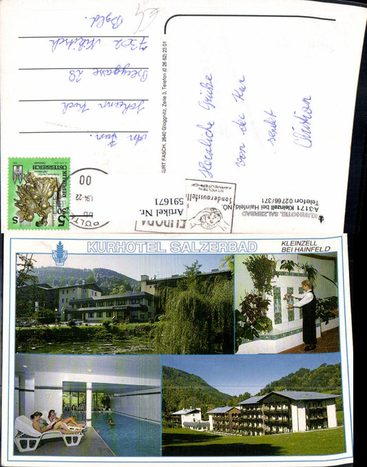 591671,Mehrbild Ak Kurhotel Salzerbad Kleinzell Hainfeld Hallenbad Garten