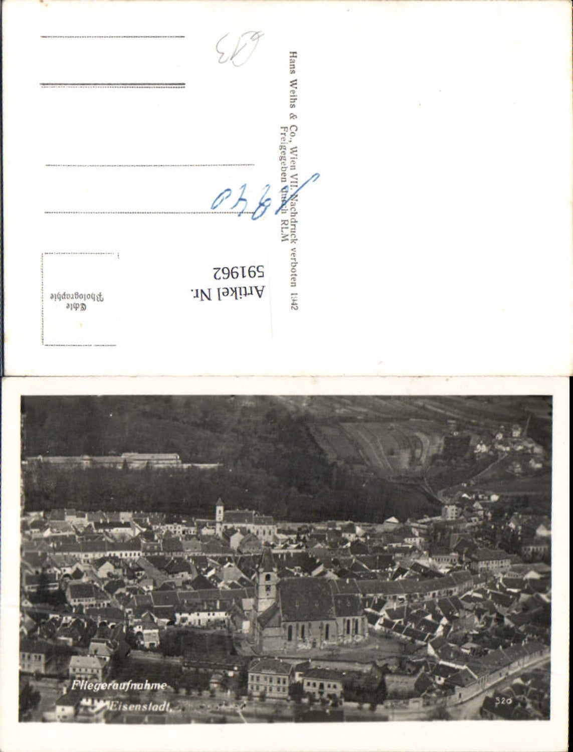 591962,tolle Fliegeraufnahme Eisenstadt Burgenland pub Weihs
