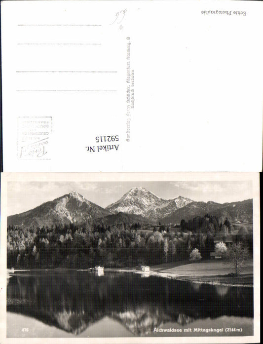 592115,Foto Ak Aichwaldsee m. Mittagskogel Finkenstein am Faaker See