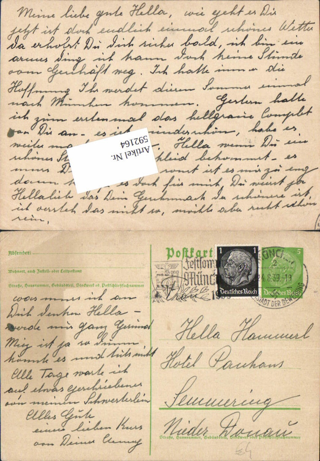 Alte Ansichtskarte – Old Postcard