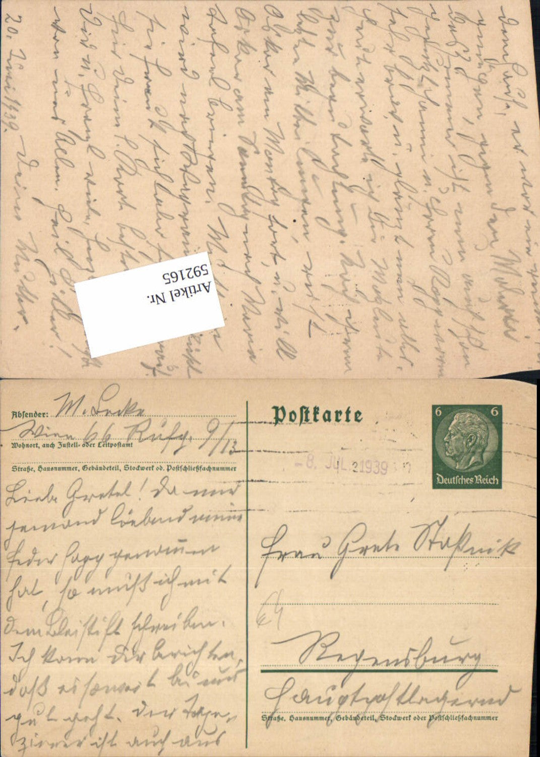 Alte Ansichtskarte – Old Postcard