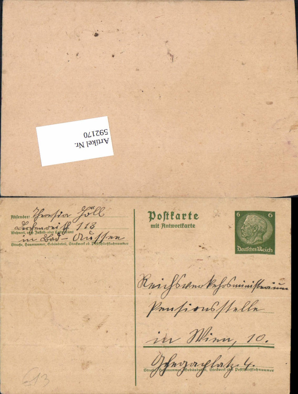 Alte Ansichtskarte – Old Postcard