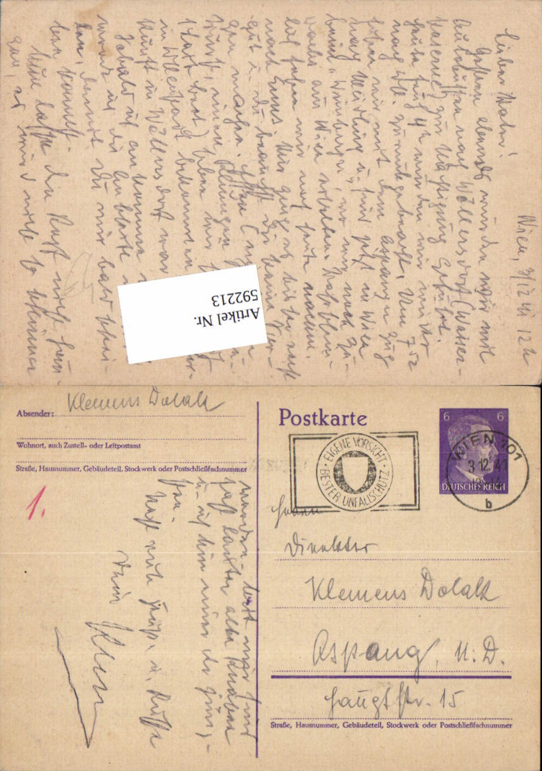 Alte Ansichtskarte – Old Postcard