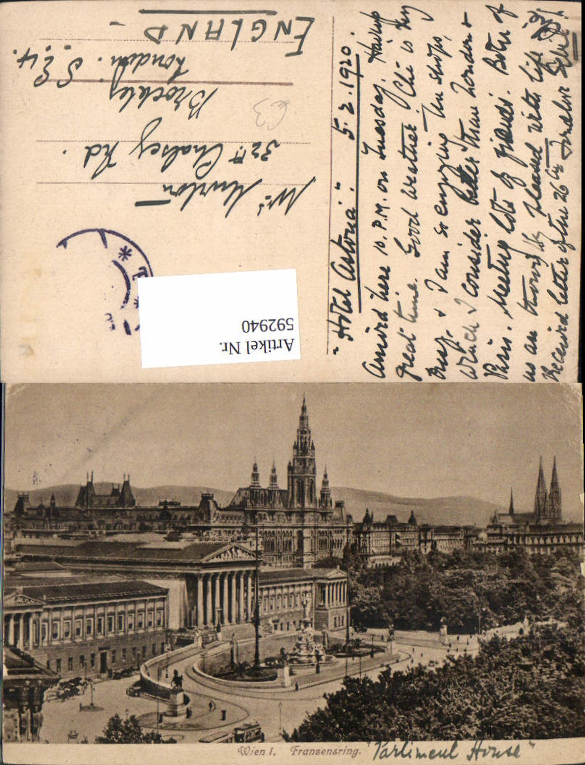 Alte Ansichtskarte – Old Postcard