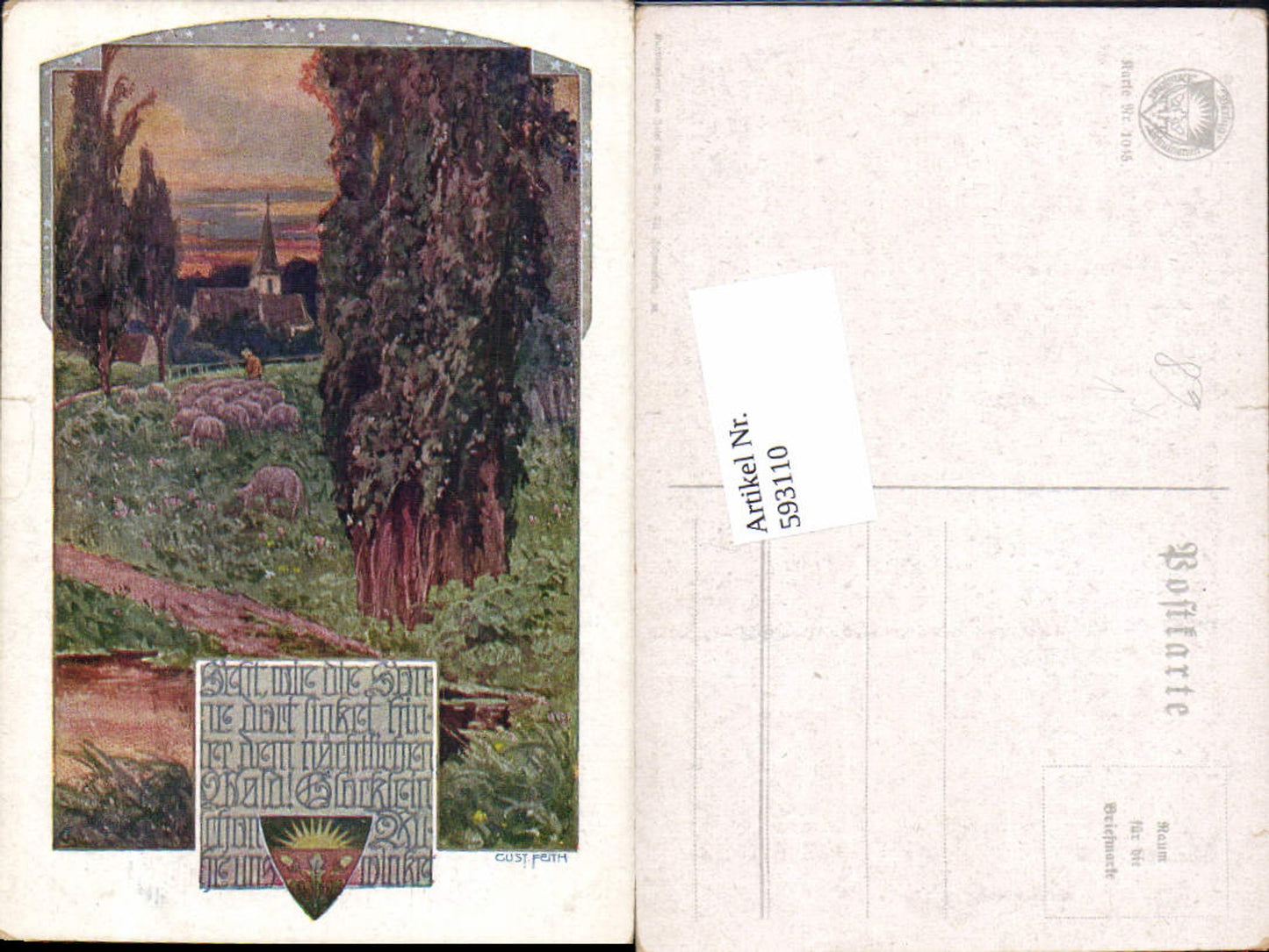 593110,tolle Künstler AK Gustav Feith Deutscher Schulverein 1045