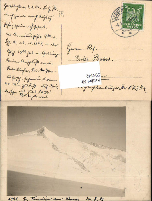 593142,Unikat Foto-AK Grossvenediger Bramberg Neukirchen 1926