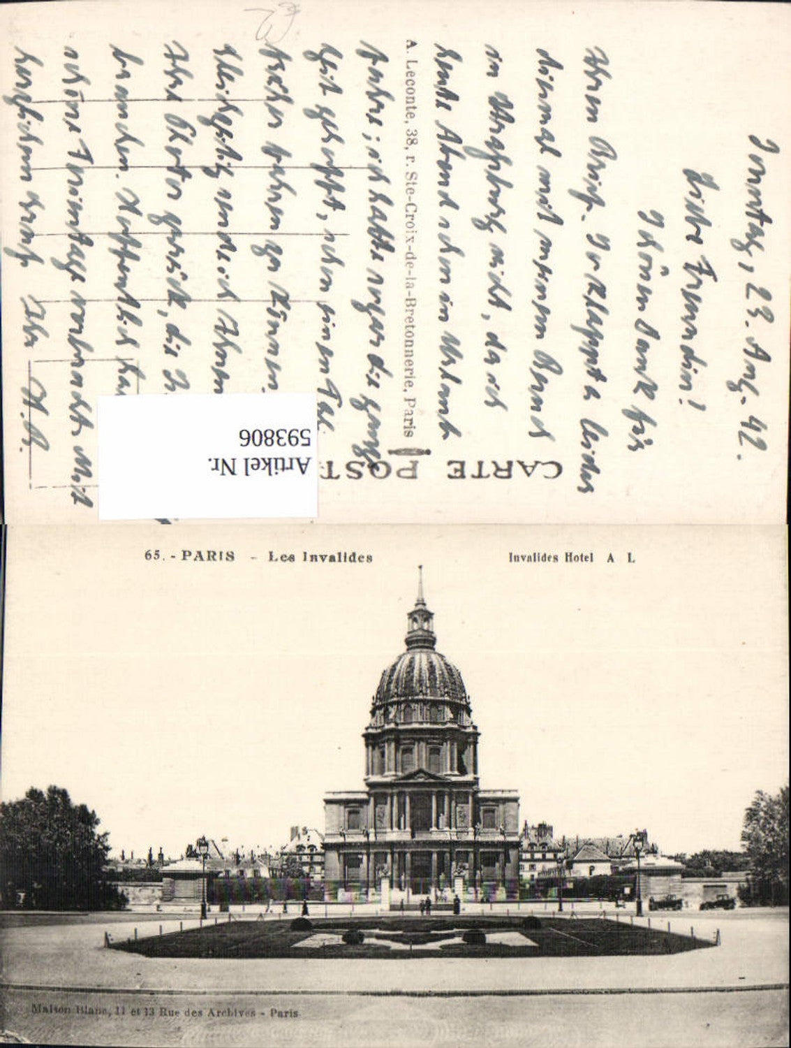 Alte Ansichtskarte – Old Postcard