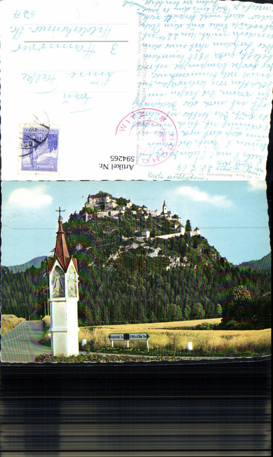 594265,Burg Hochosterwitz Sankt Georgen am Längsee Laundorf Wegweiser Marterl